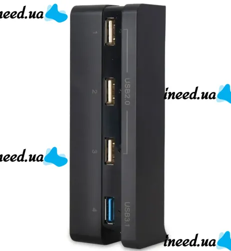 Универсальный Usb Hub Dobe PS4 Slim Концентратор на 4 порта для игровой приставки Sony Playstation, Юсб Хаб Разветвитель для периферийных устройств