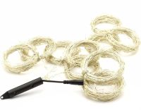 Внутренняя светодиодная гирлянда Конский хвост 200LED диодов 2 м 10 нитей Теплый белый для дома гирлянда роса 10 струн по 2 метра USB Теплая белая