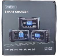 Автомобильное зарядное устройство HTRC P15 12V 15А, 24V 10A для зарядки АКБ LiFePO4 Li-ion AGM GEL аккумуляторов 12В/24В с индикатором заряда Черный