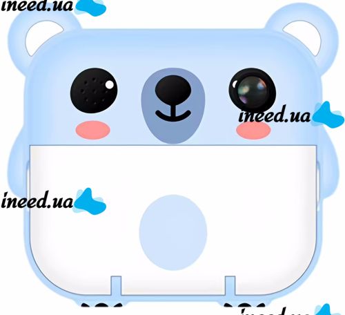 Children's Camera with Instant Printing Print Camera Y61 Bear, Digital Rechargeable Camera photo and Video Printer with Thermal Paper Y600-1