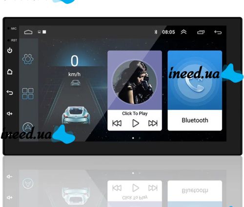 Универсальная автомагнитола MP5 CJ CP606 BT Android 8.0 2G-16G 2din плеер с USB и SD с короткой базой, Автомобильная магнитола проигрыватель в машину