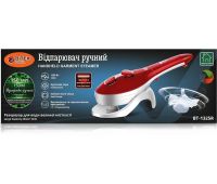 Ручной отпариватель одежды Bitek BT-1325R 1200W паровой утюг на 150 мл с насадкой щеткой для глажки и отпаривания вещей от сети Steam Brush Красный