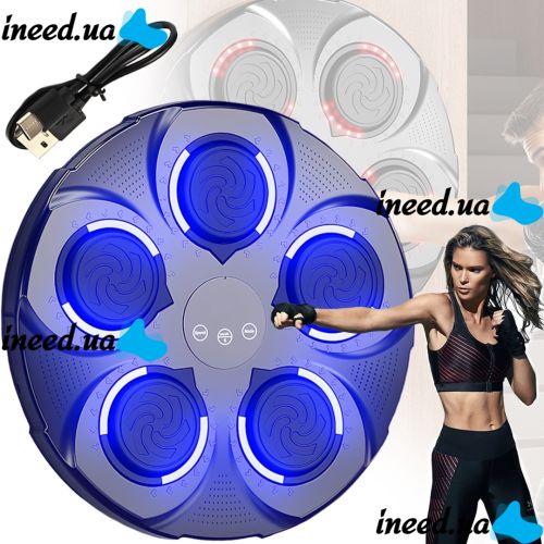 Музыкальный интеллектуальный тренажер для бокса Smart Music Boxing Machine MS-4137 подвесная настенная боксерская мишень с музыкой и LED подсветкой