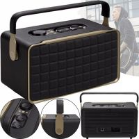 Беспроводная музыкальная Bluetooth колонка T&G Authentics 200 с ручкой, Портативная мультимедийная блютуз акустика USB AUX для Android IOS Черная