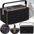 Беспроводная музыкальная Bluetooth колонка T&G Authentics 200 с ручкой, Портативная мультимедийная блютуз акустика USB AUX для Android IOS Черная