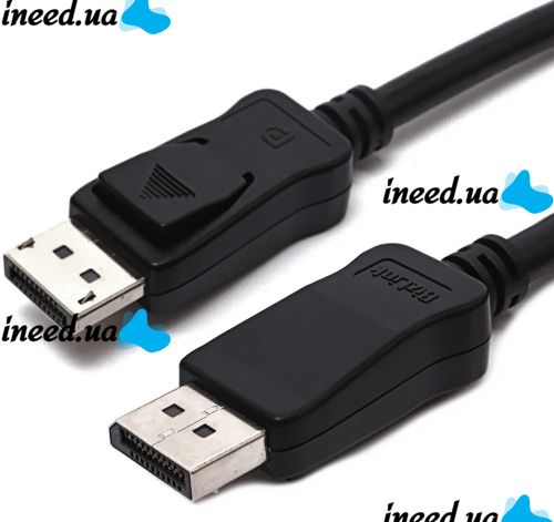 Видео кабель DisplayPort на DisplayPort 1.8 м универсальный переходник, соединительный кабель для передачи видеосигнала на телевизор 95506