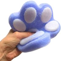 Силиконовая игрушка антистресс сквиш Кошачья лапка Squishy Toys с ворсинками для рук, Детская мялка лапа кота Моти Каваи с шариками 2410-4 для детей