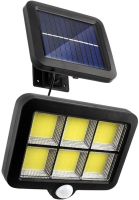 Подвесной уличный фонарь Solar light BK-128-6 COB на солнечной батарее с датчиком движения и пультом ДУ, водонепроницаемый настенный светильник