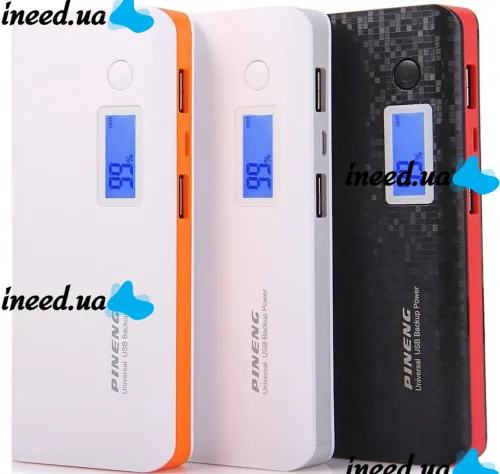 Портативное зарядное устройство PINENG PN-968 Power Bank 10000 mahс LCD дисплеем
