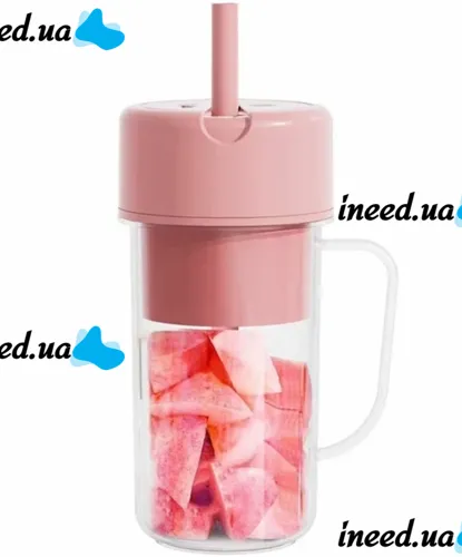 Портативный аккумуляторный стакан блендер Mason Juicer LL-898 для фруктов ягод и смузи на 500мл с USB зарядкой, Чашка соковыжималка XL-354 для смузи