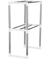 Полка стеллаж для микроволновки Multifunctional storage rack NJ-452 настольный кухонный органайзер для микроволновой СВЧ-печи, полка-органайзер