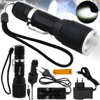Ручний акумуляторний ліхтарик Bailong BL-1860-T6 з фокусуванням 50000w тактичний світлодіодний LED ліхтар 5 режимів з акумулятором Police BL1860
