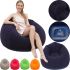 Intex Beanless Bag 68579 Inflatable Sofa Chair up to 150 kg for Relaxation, Velour Single Ottoman Pear Air Sofa XL-1133 KR-1 for Home and Outdoor