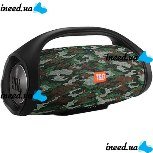 Большая беспроводная музыкальная колонка T&G Booms Box Big Камуфляж с ручкой, портативная акустика bluetooth в стиле Boombox USB AUX для Android IOS