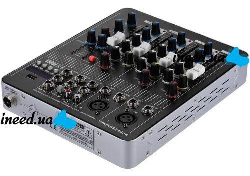 Профессиональный микшерный пульт Yamaha Mixer BT4000 2ch BT 4-канальный активный аудиомикшер со встроенным усилителем и Bluetooth MX-4000BT Черный