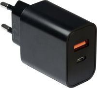 Сетевое зарядное устройство Fast Charge USB Type-C UKC PD-889 Black блок питания на 2 порта, адаптер зарядка для телефона смартфона Android Черный