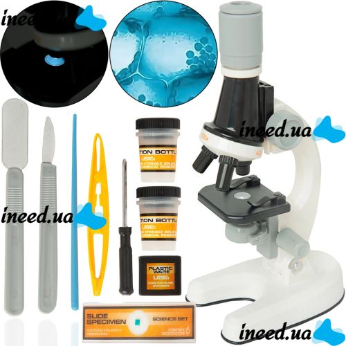 Детский микроскоп Scientific Microscope XD168 с зумом 400х для научных исследований Лаборатория с увеличением и набором для исследования HA-156