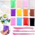 Solidifying plasticine Super Clay A1435D 12 colors for modeling and modeling figures, A set of air modeling with blades Worison BK-1012 for children