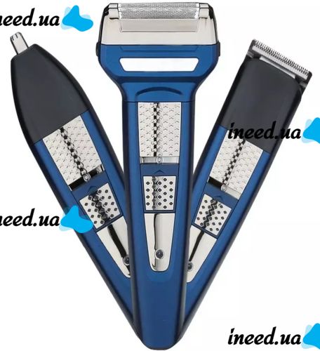 ProMozer MZ-2030 3in1 cordless hair trimmer with attachments for cutting beard nose and ear hair, Cordless trimmer shaver Moser MZ2030 Blue