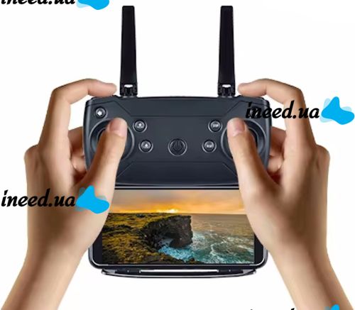 Профессиональный складной квадрокоптер Rias Drone 2 E68 с Wi-fi камерой 720p и пультом ДУ, Дрон коптер N18 wifi на радиоуправлении в кейсе Серый