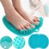 Silicone Shower Foot Scrubber Mat LY-379 Suction cup back and foot massage mat, Wall mounted non-slip shower brush Turquoise