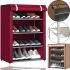 Складна тканинна Полиця шафа для зберігання взуття Shoe Cabinet a-5 90x56x27 см 4 полиці, пилозахищена Полиця органайзер каркасний 5556 HCX 7688