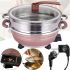 Electric double saucepan pressure cooker Hoffmans HM-3031 8L 32cm, 1500W, Electric saucepan steamer rice cooker HM3031 from mains Brown