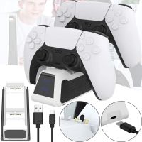 Двойная зарядная док станция Honcam A3705 для зарядки 2 джойстиков DualSense PlayStation PS5, Зарядное устройство для зарядки геймпадов с подсветкой