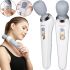 Беспроводной ударный массажер Smart Wireless Handy Massager ST-806 для всего тела и мышц, Аккумуляторный вибромассажер MS-2022 для шеи плечей Белый