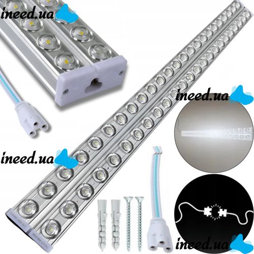Светодиодная потолочная лампа с линзами Tube Light T10 120 см 6500K Электрический модульный светильник фонарь на стену SMD 36W от сети 220V Белая