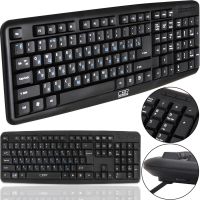 Проводная компьютерная клавиатура CBR KB107 107 клавиш + переключение языка одной кнопкой для ПК PC, игровая мембранная клавиатура для геймеров
