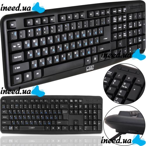 Проводная компьютерная клавиатура CBR KB107 107 клавиш + переключение языка одной кнопкой для ПК PC, игровая мембранная клавиатура для геймеров