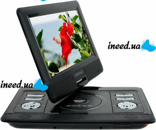 Цифровой автомобильный DVD проигрыватель Opera NS-1129 11" портативный поворотный плеер DVD-книга с пультом ДУ, джойстиком TV USB SD OP-1129