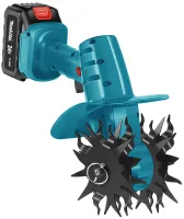 Аккумуляторный ручной мини культиватор Makita G6685 для рыхления и прополки огорода, беспроводной электрокультиватор с 2 аккумуляторами для сада
