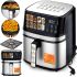 Аэрофритюрница мультипечь Bitek BT-5384 Air Fryer 12л 4600W безмаслянная фритюрница с LED дисплеем, таймером и регулировкой температуры 10 программ