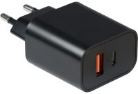 Сетевое зарядное устройство Fast Charge USB Type-C UKC PD-889 Black блок питания на 2 порта, адаптер зарядка для телефона смартфона Android Черный