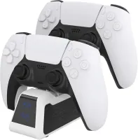 Двойная зарядная док станция Honcam A3705 для зарядки 2 джойстиков DualSense PlayStation PS5, Зарядное устройство для зарядки геймпадов с подсветкой