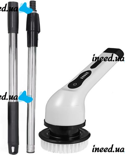 Беспроводная щетка Electric Cleaning Brush JY-6010 9в1 с насадками для влажной уборки, Аккумуляторная электрощетка ECB-888 с телескопической ручкой