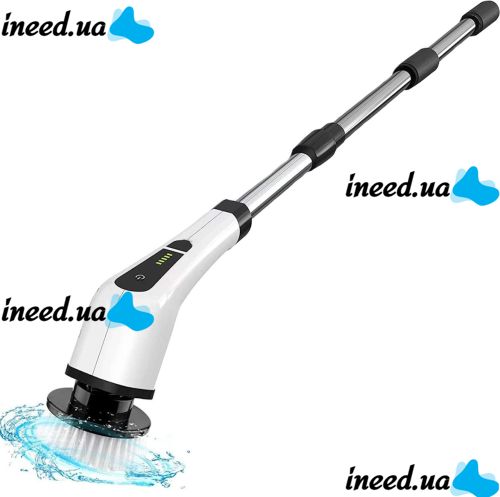 Беспроводная щетка Electric Cleaning Brush JY-6010 9в1 с насадками для влажной уборки, Аккумуляторная электрощетка ECB-888 с телескопической ручкой
