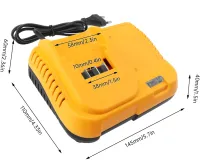 Зарядное устройство для зарядки аккумуляторов Dewalt 24V 3 контакта, Блок питания зарядка Деволт для аккумуляторной батареи 24В 2А от сети Желтый