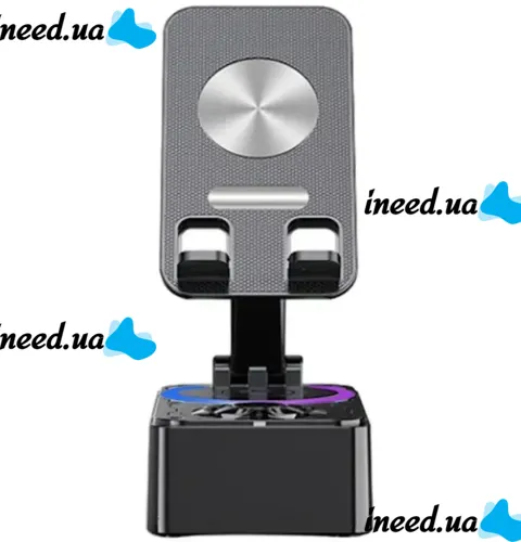 Держатель подставка для телефона с колонкой Microphone speaker set AND K18-2 Беспроводная Bluetooth колонка с держателем и 2 микрофонами для караоке
