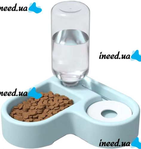 Автоматическая кормушка для собак и кошек Automatic Pet Feeder Bowl LY-622 с автоматической поилкой для животных, миска поилка 2в1 для корма и воды