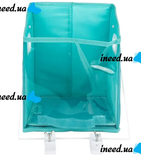Складной органайзер корзина Closet Caddy Box с жестким поддоном для хранения вещей и постельного белья с креплением, Контейнер для одежды Синий