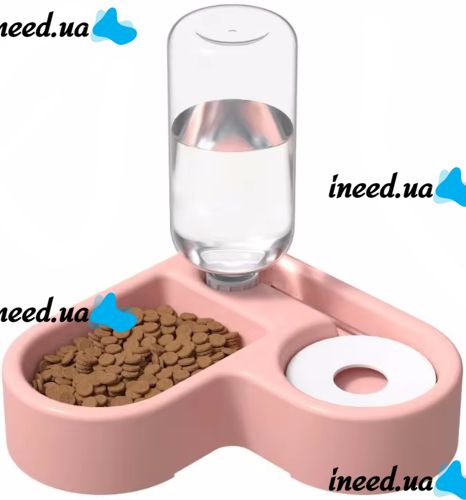 Автоматическая кормушка для собак и кошек Automatic Pet Feeder Bowl LY-622 с автоматической поилкой для животных, миска поилка 2в1 для корма и воды