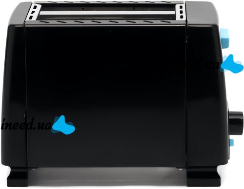 Электрический тостер Bitek BT-263 Black 1000w кухонный горизонтальный электротостер на 2 тоста для хлеба со съёмным поддоном 2 Slice Toaster Черный