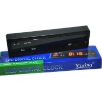 Электронные цифровые настольные LED часы Caixing CX-808 Зеленые от сети 220W светодиодные настенные часы с будильником, датой и термометром