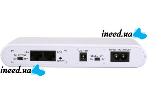 Источник бесперебойного питания ИБП UPS SKE POE-532E для WI-Fi роутера 5V 9V 12V Power Bank 8800 mAh бесперебойник 17W для POE 15V 24V модема Белый
