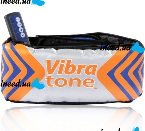 Массажный пояс для похудения Vibra Tone 12W электрический пояс-массажер для живота, боков и бёдер, антицеллюлитный вибромассажер с пультом управления