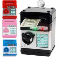 Children's electronic piggy bank safe Mony Safe, bill acceptor, ATM, with combination lock for paper bills, coins with Piggy Number Bank batteries