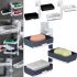 Настенная вращающаяся мыльница Rotary Drawer Type Soap Box полка-мыльница на 3 яруса, полка для мыла, держатель органайзер в ванную комнату Soar